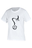 Vita Casual Print Patchwork O-hals T-shirts