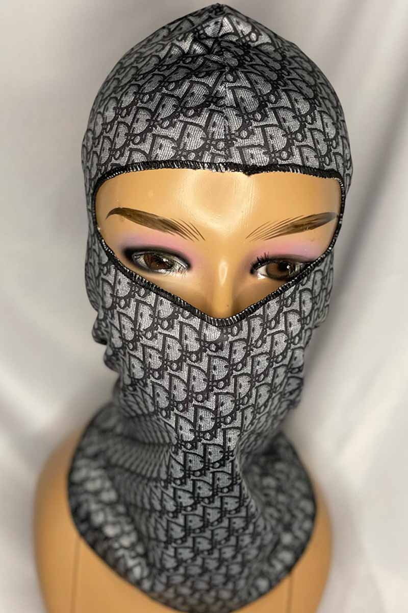 

Grey Fashion Sportswear Print Letter Riding Mask