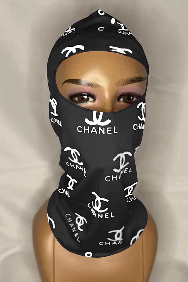 

Black Fashion Sportswear Print Letter Riding Mask