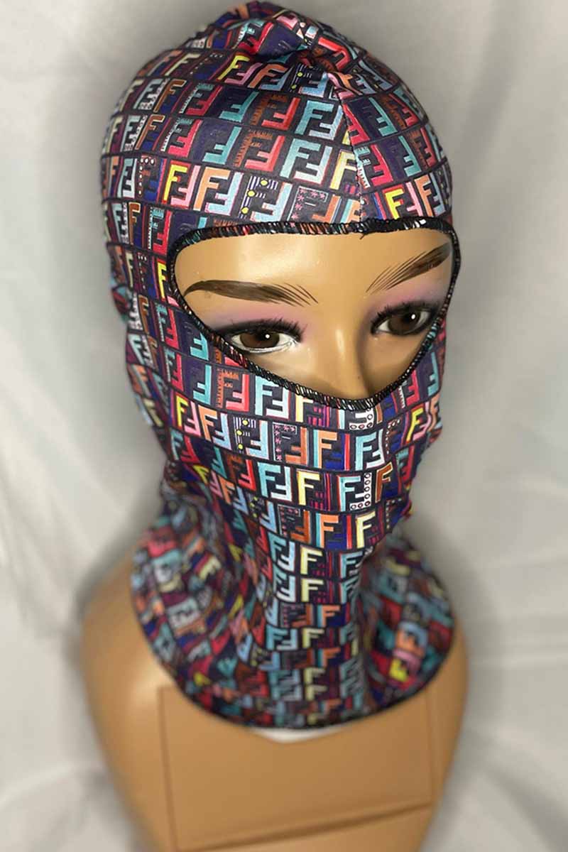 

Multi-color Fashion Sportswear Print Letter Riding Mask