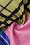 Многоцветный модный сексуальный бинт с принтом без спинки Спагетти-ремешок без рукавов из двух частей