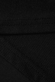 ブラックセレブリティソリッドパッチワーク非対称斜めカラーイブニングドレスドレス