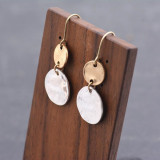 Antique Brass Fashion Vintage Patchwork Earrings