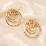 Gold Fashion Geometric Solid Earrings