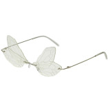 Transparente Farbe Mode Casual Solid Patchwork Sonnenbrille