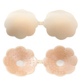 Skin Color Fashion Sexy Solid Patchwork Invisible Bra