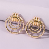 Gold Fashion Geometric Solid Earrings