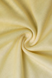 Robe de mode décontracté imprimé patchwork col en V sans manches grande taille rouge jaune