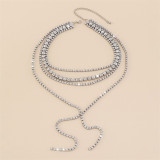 Silberne Mode-Patchwork-Rhinestone-Halsketten