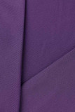 Monos moda casual sólido frenillo v cuello regular púrpura