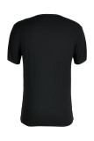 Camisetas con cuello en O básicas con estampado de dibujos animados informales de moda negra