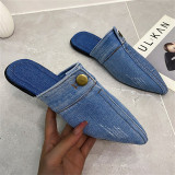 Deep Blue Fashion Casual Patchwork Pointu Confortable Chaussures