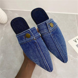 Модная повседневная удобная обувь Deep Blue в стиле пэчворк с острым носком