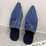 Deep Blue Fashion Casual Patchwork Pointu Confortable Chaussures