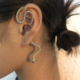 Silberne Mode-Einfachheits-feste Patchworkrhinestone-Ohrringe