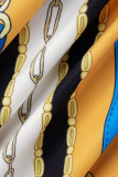 Полосатый Повседневный принт Пэчворк O-образным вырезом Прямые платья больших размеров
