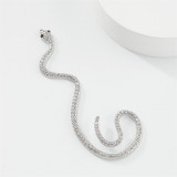 Silberne Mode-Einfachheits-feste Patchworkrhinestone-Ohrringe
