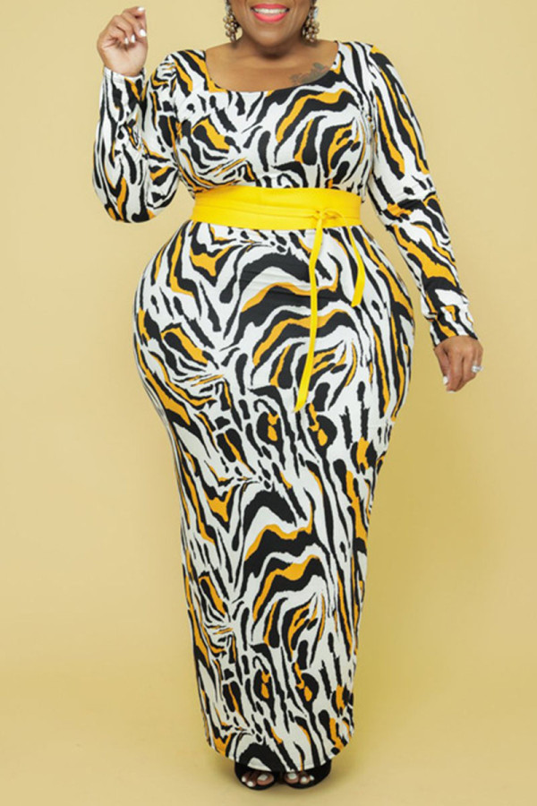 Черная желтая сексуальная юбка в стиле пэчворк с круглым вырезом, одноступенчатая юбка больших размеров (содержит пояс)