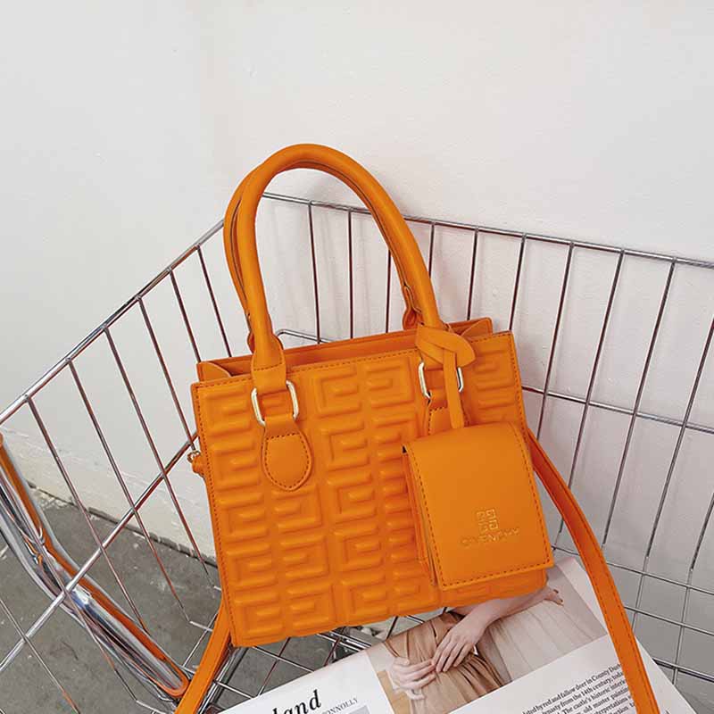 

Orange Fashion Vintage Solid Patchwork Bags