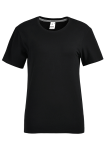 T-shirts à col rond en patchwork uni à la mode noire