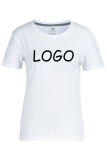 Черная высококачественная футболка с принтом на заказ, женская футболка с коротким рукавом, хлопковая футболка, на заказ