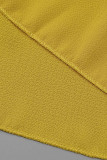 Земно-желтые сладкие однотонные платья в стиле пэчворк со складками и узкими кромками на тонких бретелях