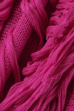 Розово-красная сексуальная однотонная повязка с кисточками, выдолбленная пэчворк, асимметричные купальники, прикрытие