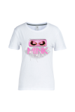 Witte Fashion Street Print Letter O Neck T-shirts