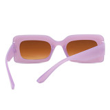 Óculos de sol de patchwork sólido roxo fashion