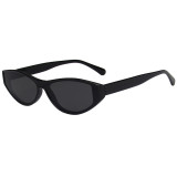 Черные модные однотонные солнцезащитные очки в стиле пэчворк