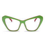 Зеленые модные однотонные солнцезащитные очки Simplicity в стиле пэчворк