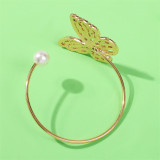 Goldmode-Einfachheits-Schmetterlings-Patchworkrhinestone-Armband