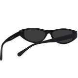 Schwarze, modische, solide Patchwork-Sonnenbrille