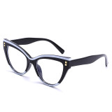 Schwarz-weiße Mode-Patchwork-Kontrast-Sonnenbrille