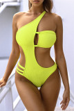 Orange Fashion Sexy Solid Hollowed Out Patchwork Backless Swimwears (With Paddings)