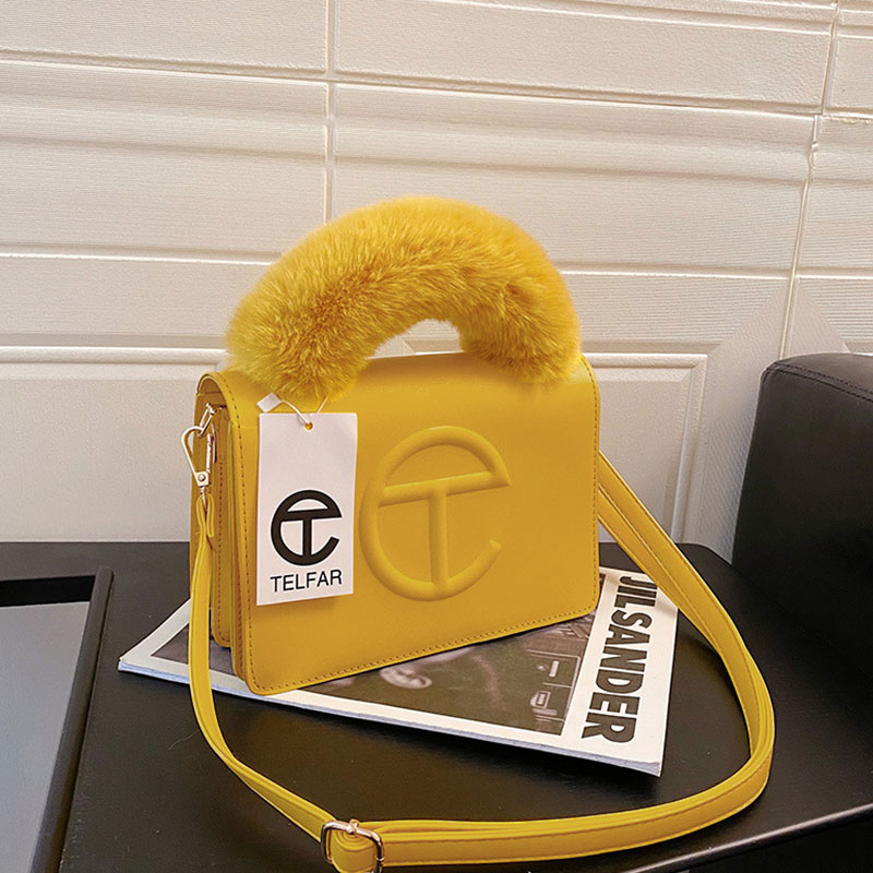 

Yellow Fashion Simplicity Solid Patchwork Bags