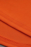 Oranjerode Mode Sexy Solide Backless Halter Lange Jurk