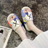 Multicolor Fashion Casual Printing Round Comfortable Shoes