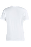 T-shirt básica com estampa de retalhos de moda casual vermelho pálido