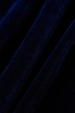 Robes de col oblique de perceuse chaude de fente de patchwork solide noir sexy