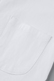 Белые повседневные прямые плавки в стиле пэчворк с принтом в стиле пэчворк и оборками с высокой талией