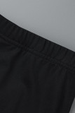 Due pezzi trasparenti a maniche corte trasparenti con patchwork con nappe e stampa nera sexy