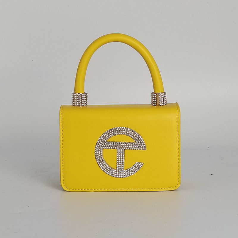 

Yellow Fashion Vintage Letter Hot Drill Bags