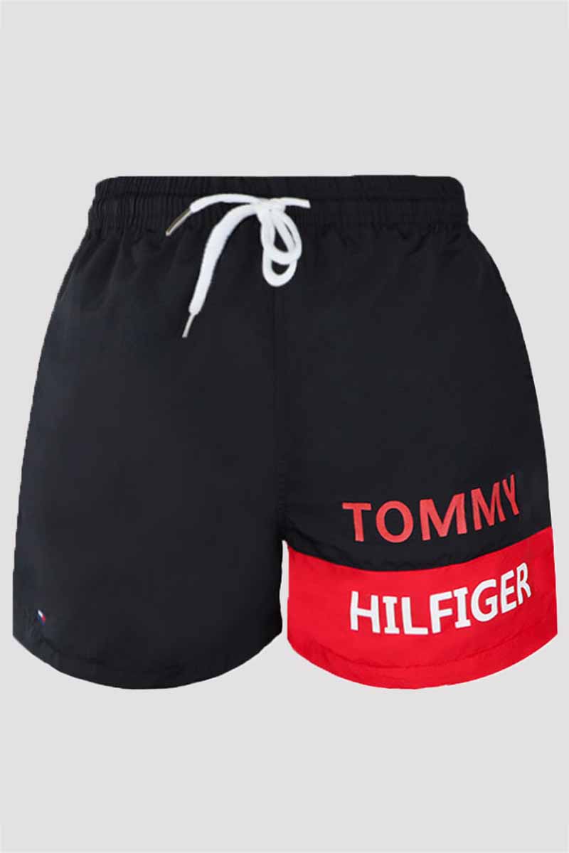 

Black Fashion Sportswear Print Patchwork Letter Board Shorts