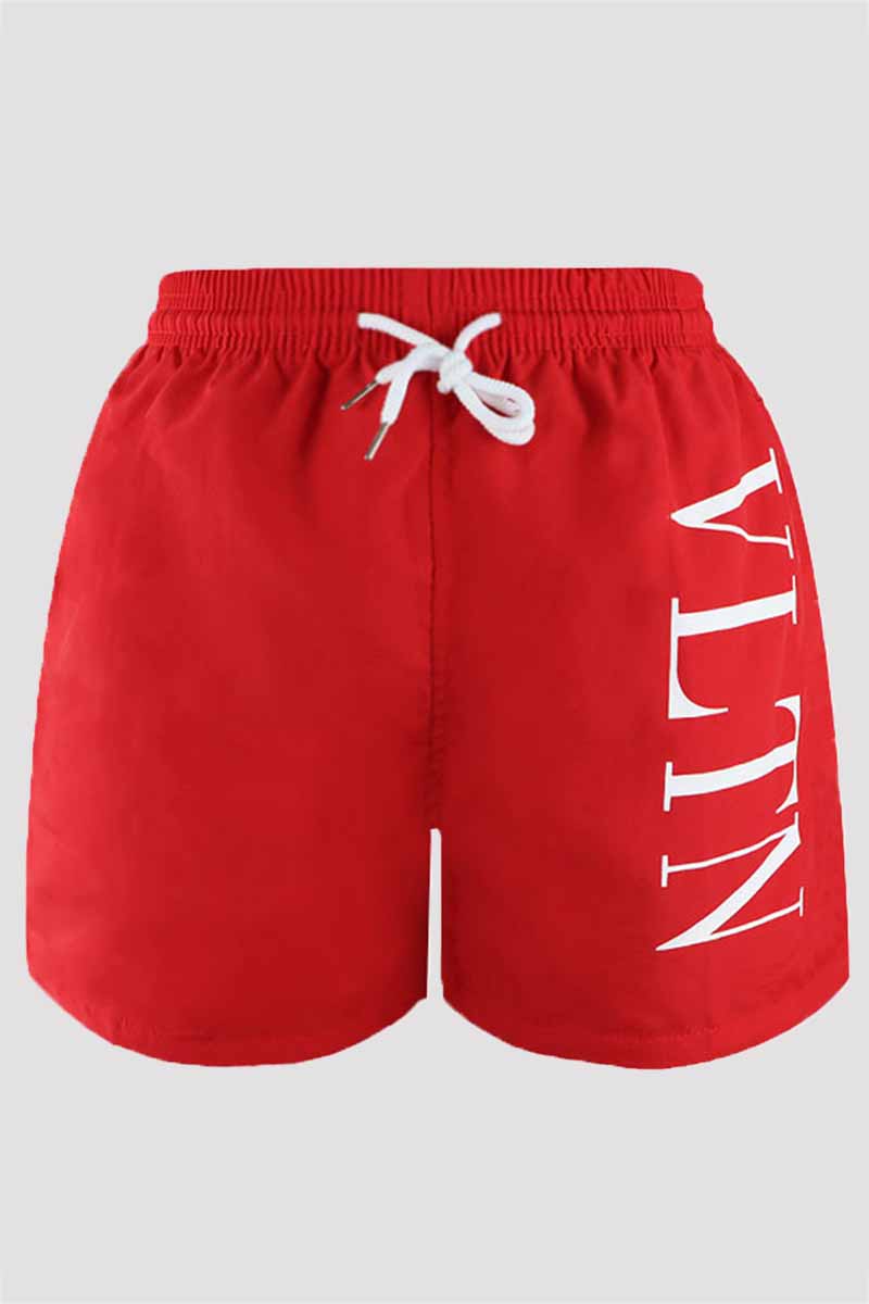 

Red Fashion Sportswear Print Letter Board Shorts