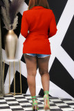 Lila Fashion Casual Solid Frenulum Turn-Back-Kragen-Oberbekleidung