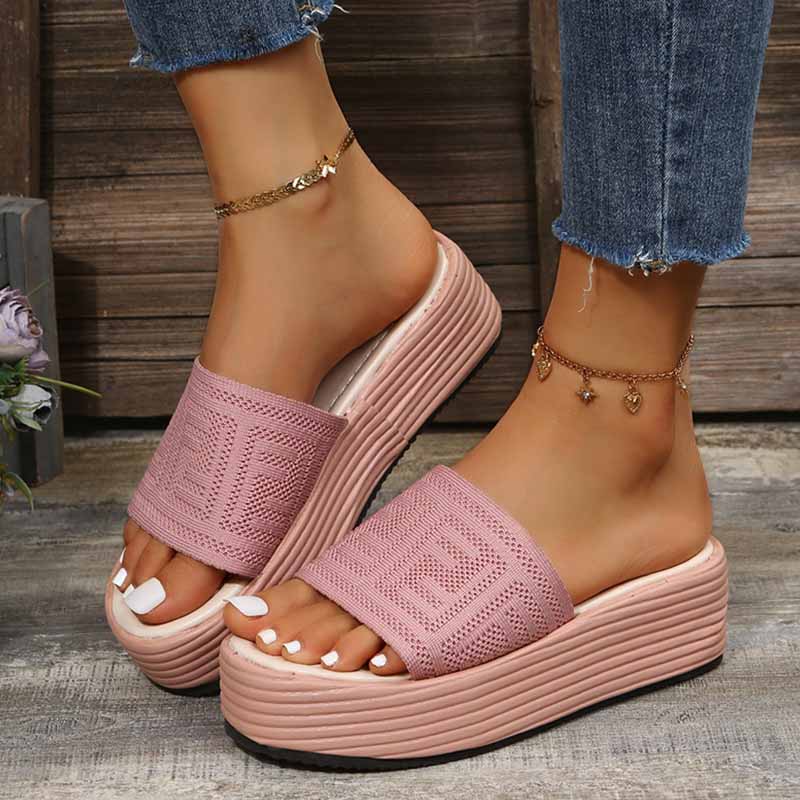 

Pink Fashion Simplicity Letter Opend Comfortable Shoes