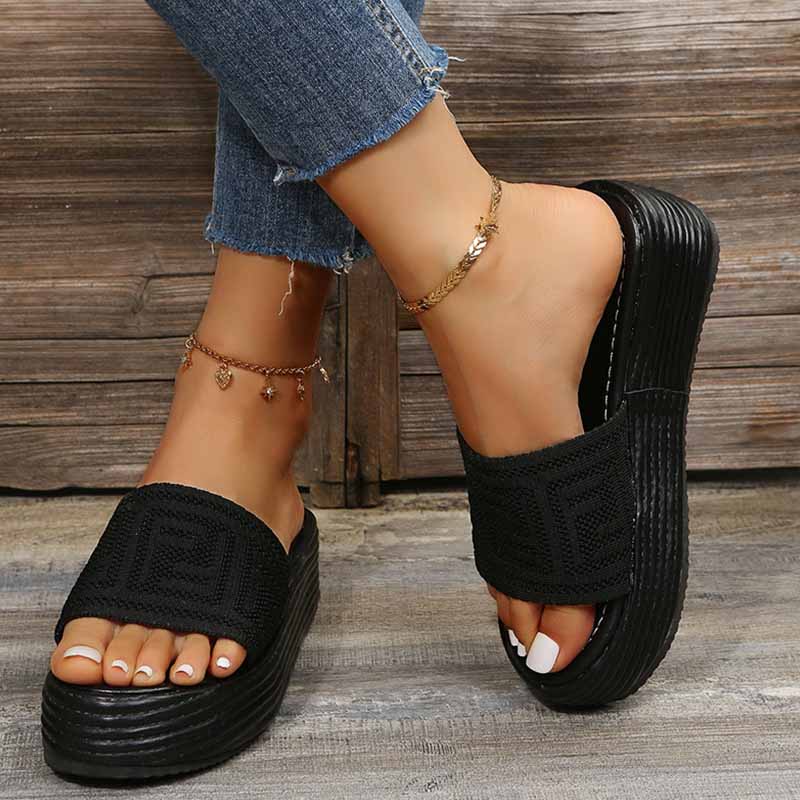 

Black Fashion Simplicity Letter Opend Comfortable Shoes