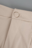 Colarinho branco fashion casual básico sólido manga longa duas peças