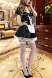 Черное платье с коротким рукавом и квадратным воротником в стиле пэчворк на Хэллоуин